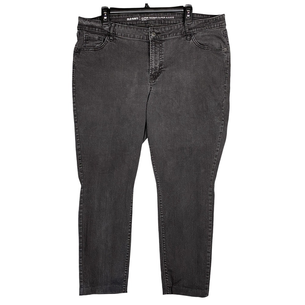 Old Navy Super Skinny Jeans 18 Black Jack Modern Capsule Wardrobe Y2K Streetwear